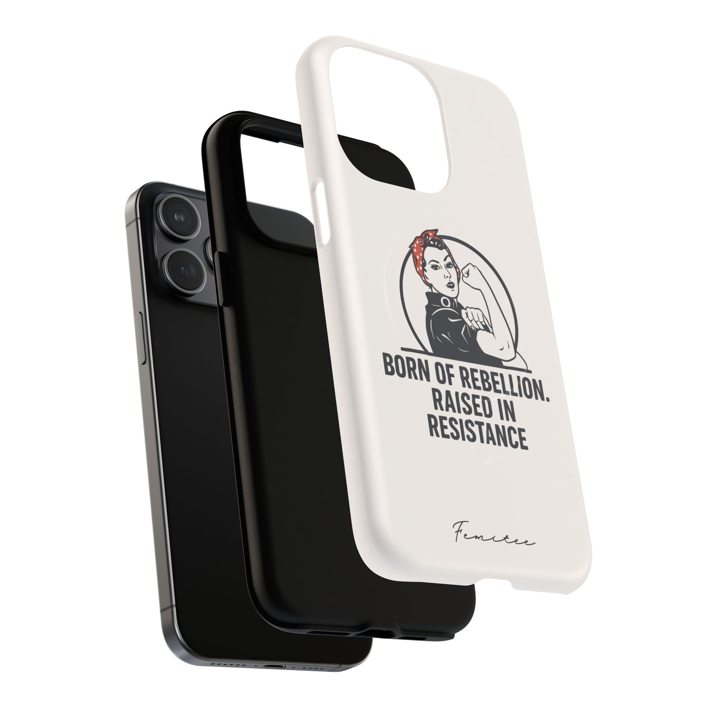 Empowering Tough Magnetic Phone Case | Bold Design, Gift for Women, Fun Phone Accessory, Resistance Theme, Unique Cell Cover