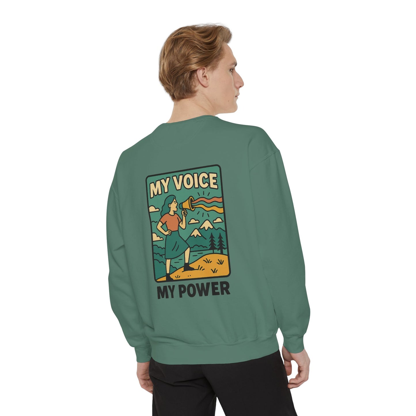 Empowering Unisex Sweatshirt - My Voice, My Power Statement Top, Comfortable Gift for Activists, Inspirational Apparel, Cozy Casual Wear