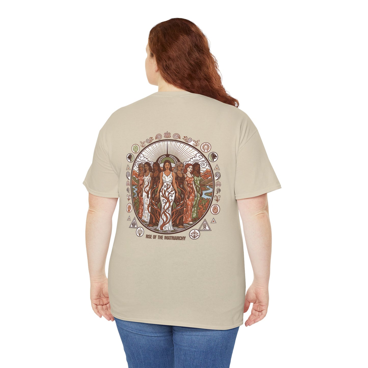 Goddess Circle Graphic Tee — Earthy Women’s Empowerment T-Shirt