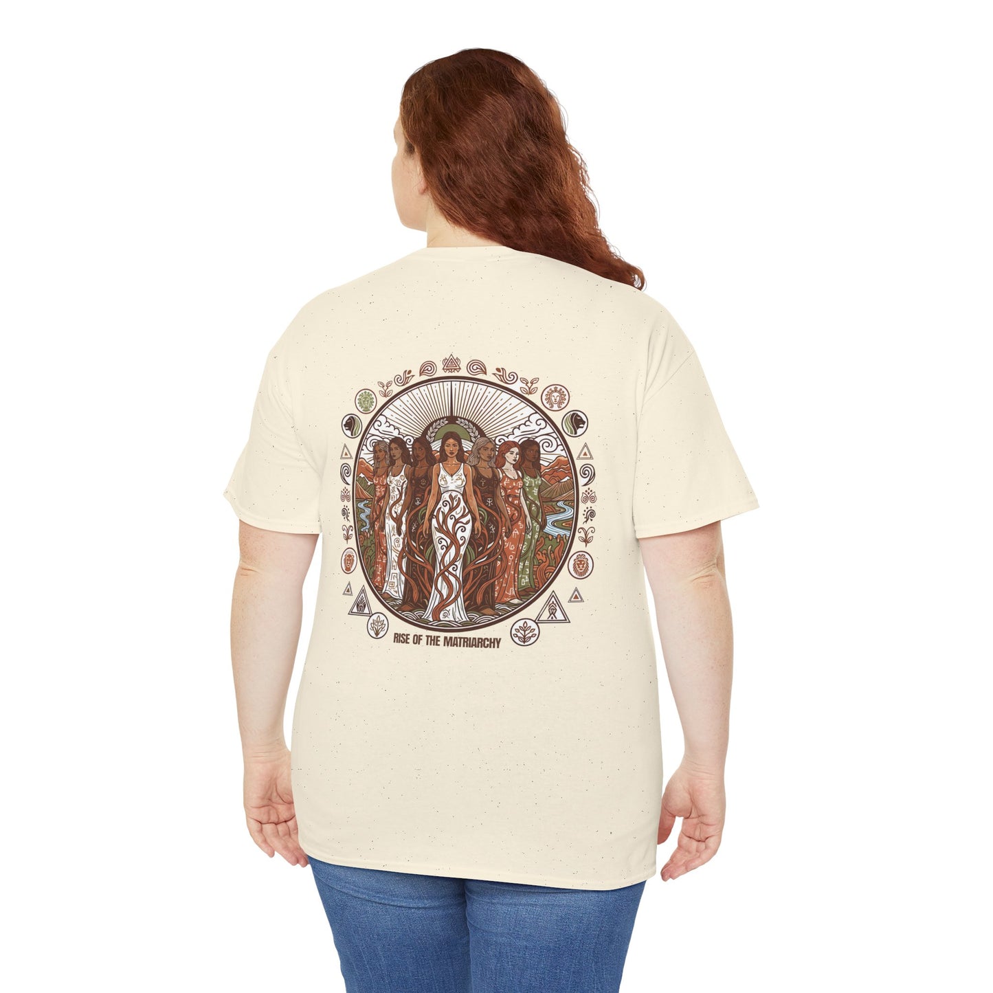 Goddess Circle Graphic Tee — Earthy Women’s Empowerment T-Shirt