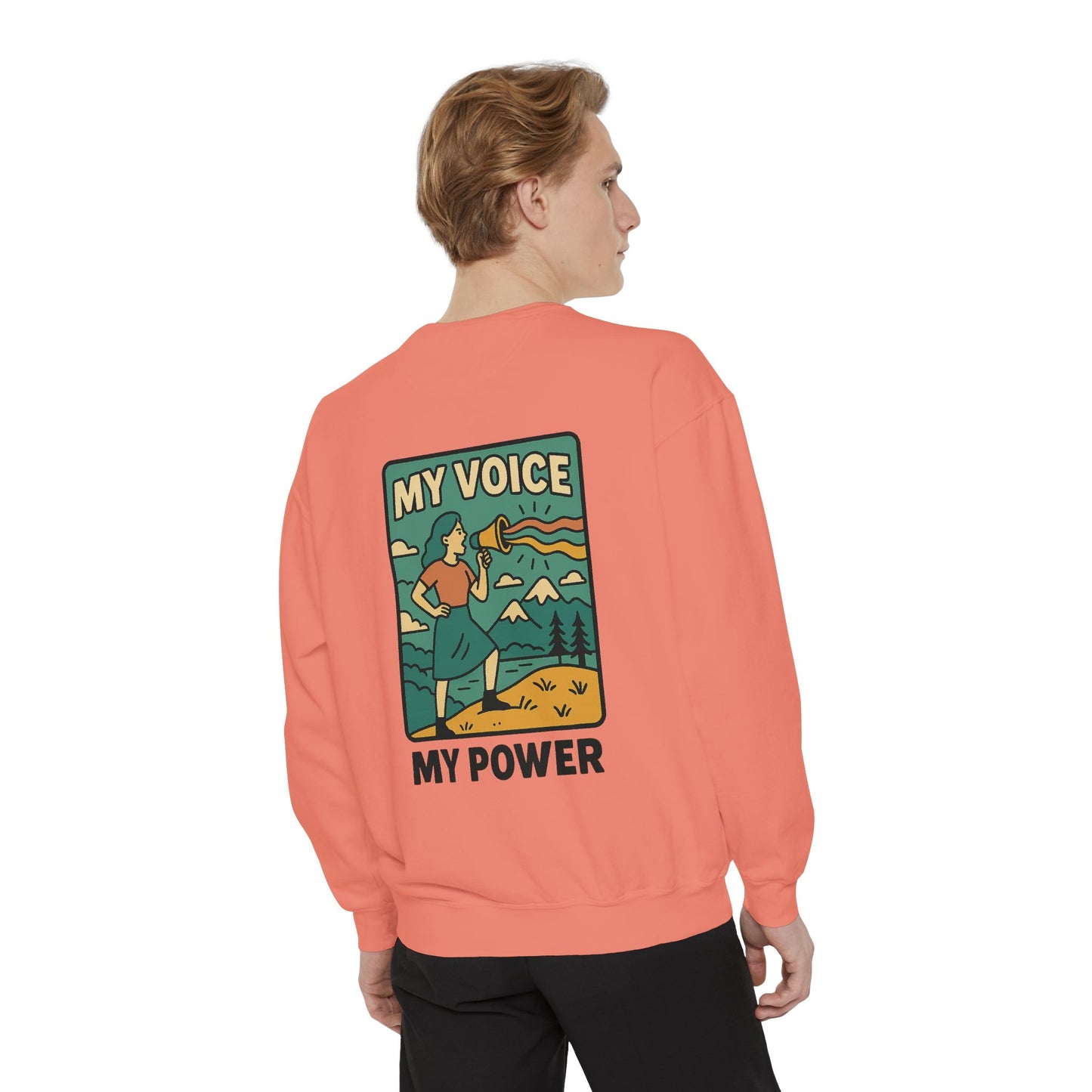 Empowering Unisex Sweatshirt - My Voice, My Power Statement Top, Comfortable Gift for Activists, Inspirational Apparel, Cozy Casual Wear
