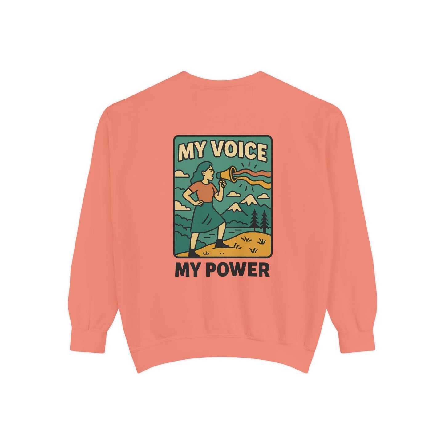 Empowering Unisex Sweatshirt - My Voice, My Power Statement Top, Comfortable Gift for Activists, Inspirational Apparel, Cozy Casual Wear
