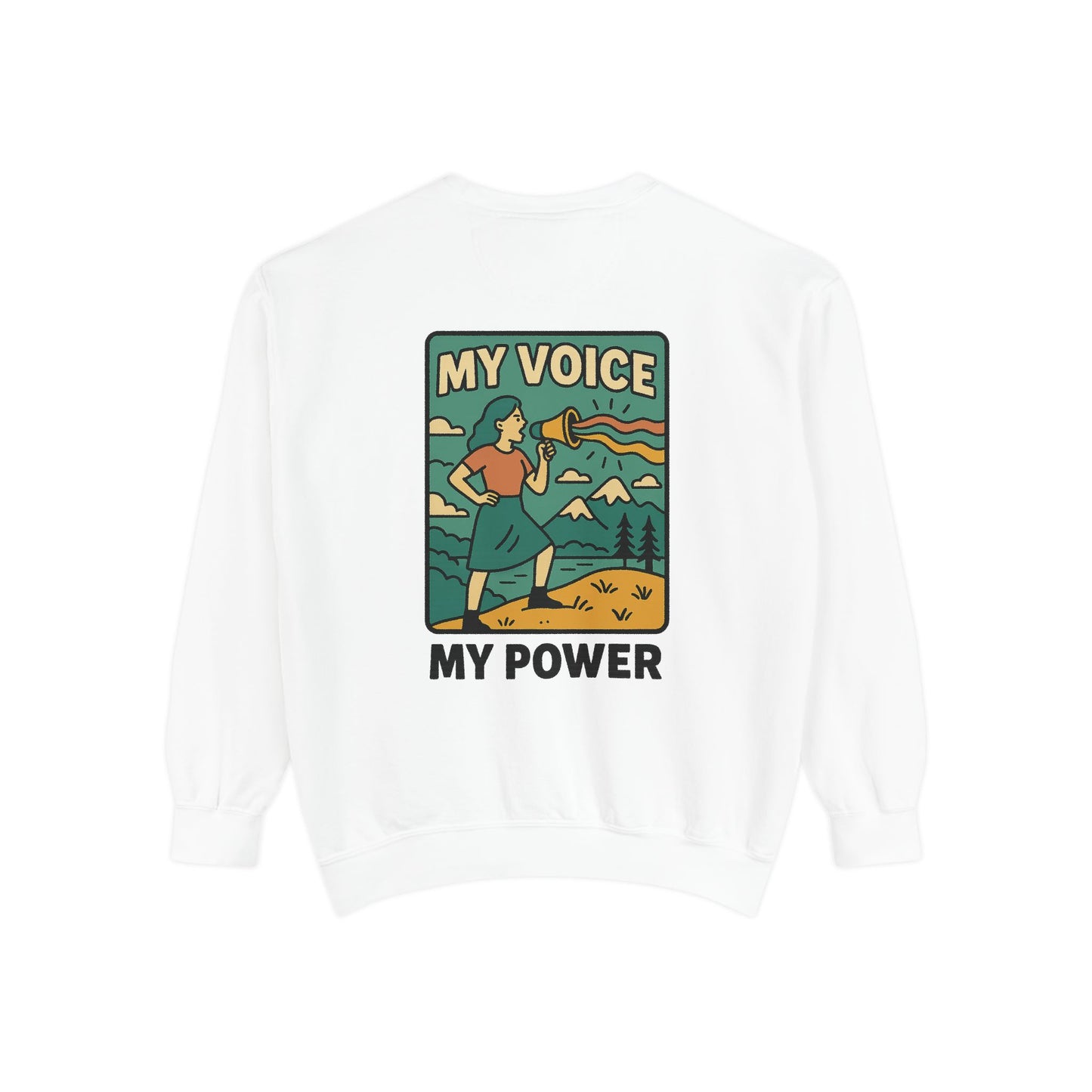 Empowering Unisex Sweatshirt - My Voice, My Power Statement Top, Comfortable Gift for Activists, Inspirational Apparel, Cozy Casual Wear