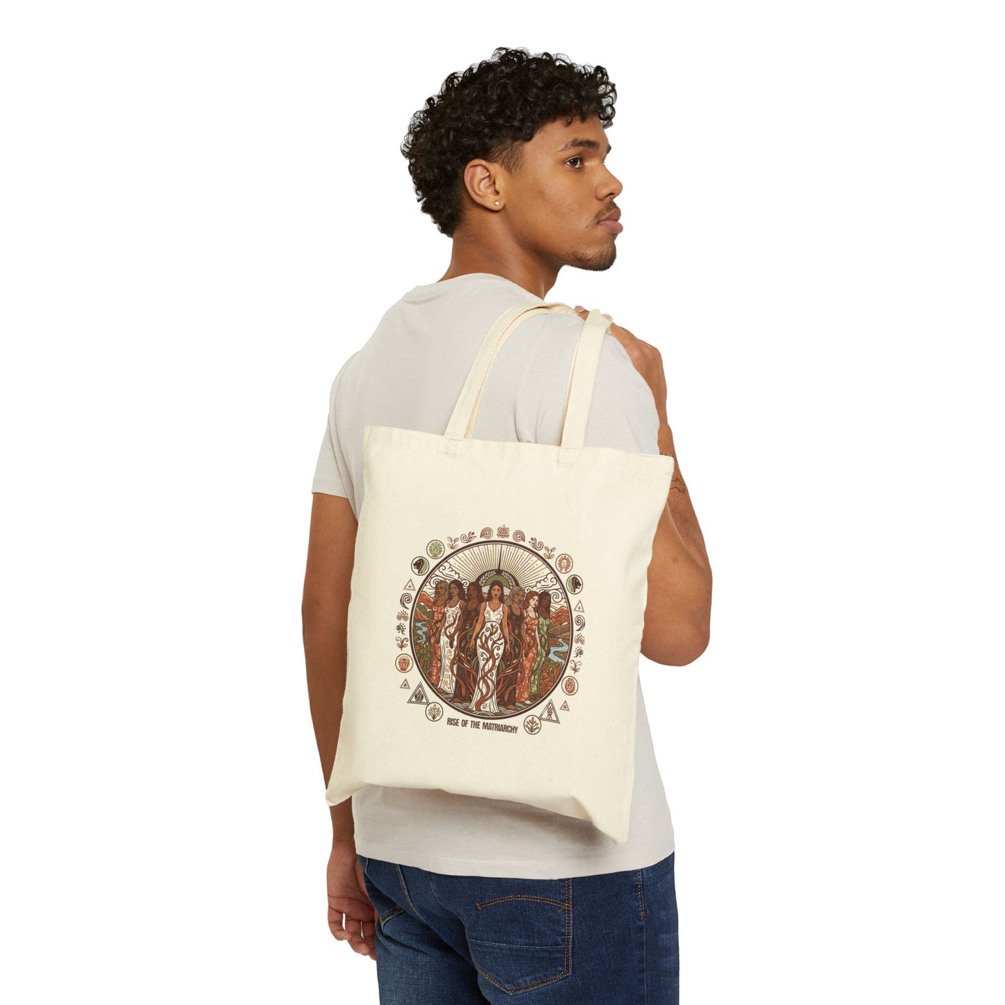 Artistic Cotton Canvas Tote Bag – Empowering Feminist Design