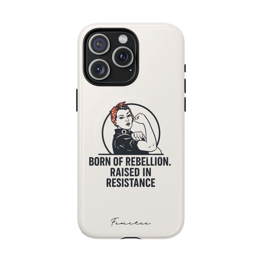 Empowering Tough Magnetic Phone Case | Bold Design, Gift for Women, Fun Phone Accessory, Resistance Theme, Unique Cell Cover