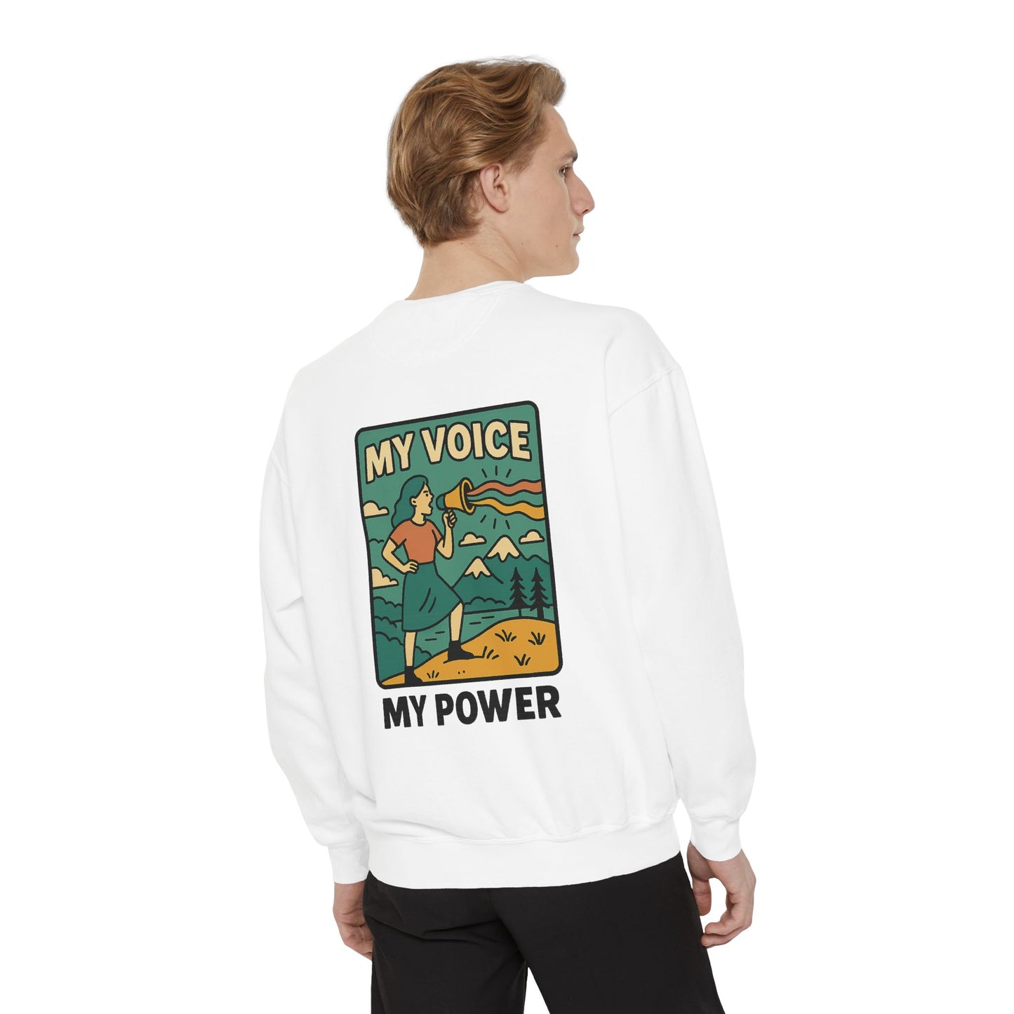Empowering Unisex Sweatshirt - My Voice, My Power Statement Top, Comfortable Gift for Activists, Inspirational Apparel, Cozy Casual Wear