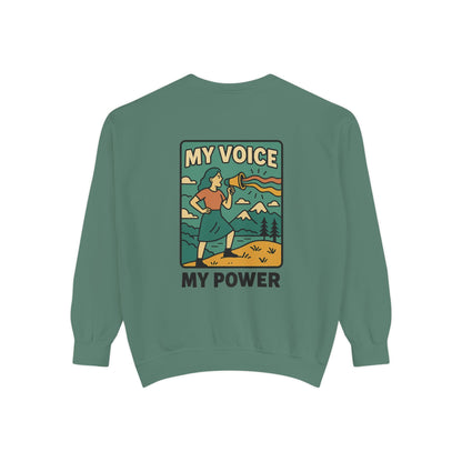 Empowering Unisex Sweatshirt - My Voice, My Power Statement Top, Comfortable Gift for Activists, Inspirational Apparel, Cozy Casual Wear