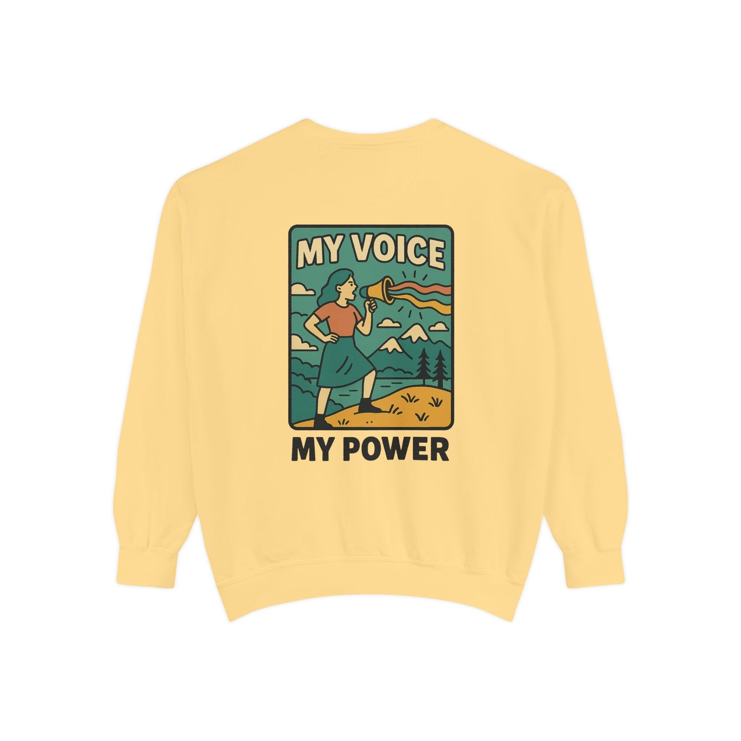Empowering Unisex Sweatshirt - My Voice, My Power Statement Top, Comfortable Gift for Activists, Inspirational Apparel, Cozy Casual Wear