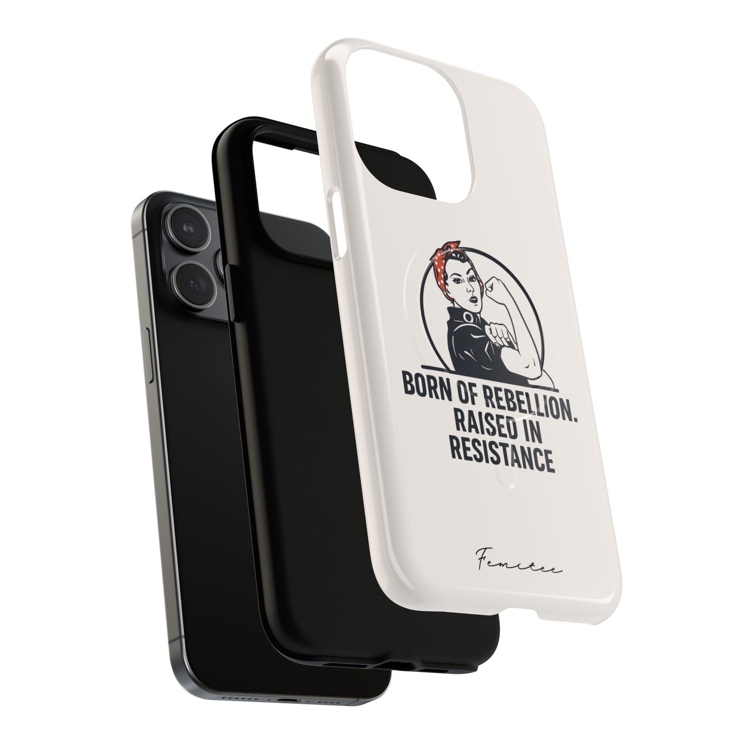 Empowering Tough Magnetic Phone Case | Bold Design, Gift for Women, Fun Phone Accessory, Resistance Theme, Unique Cell Cover