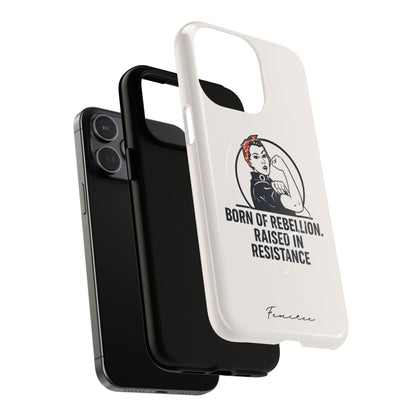 Empowering Tough Magnetic Phone Case | Bold Design, Gift for Women, Fun Phone Accessory, Resistance Theme, Unique Cell Cover